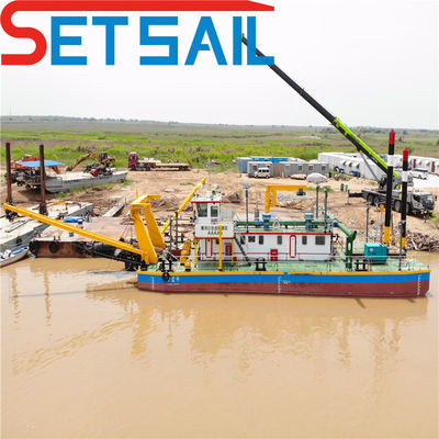 QHCST-30 River Mud Cutter Suction Dredge Dredger com motor diesel Total Lenth 17m-60m