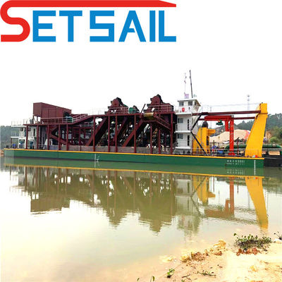 QHCST-30 River Mud Cutter Suction Dredge Dredger com motor diesel Total Lenth 17m-60m