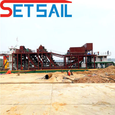 QHCST-30 River Mud Cutter Suction Dredge Dredger com motor diesel Total Lenth 17m-60m
