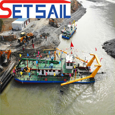 Dredger de sucção de corte de 18 polegadas com motor auxiliar de 260 kW com âncora e hidrociclo