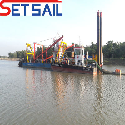 Fluxo de água de personalização 3500m3 Motor Diesel Cutter Sucção dragadora com hidráulica