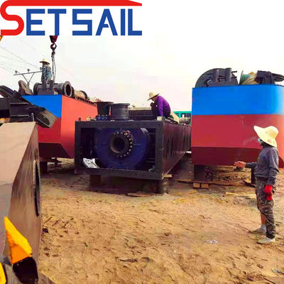 Altura total 2,2m Motor diesel Fluxo de água 5000m3 Cortador Sucção dragadora com hidráulica