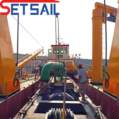 Altura total 2,2m Motor diesel Fluxo de água 5000m3 Cortador Sucção dragadora com hidráulica
