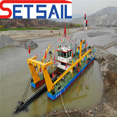 Dredger de sucção de corte de 900 m3 personalizado com potência de cabeça de corte de 170 kW e fluxo de água de 4500 m3