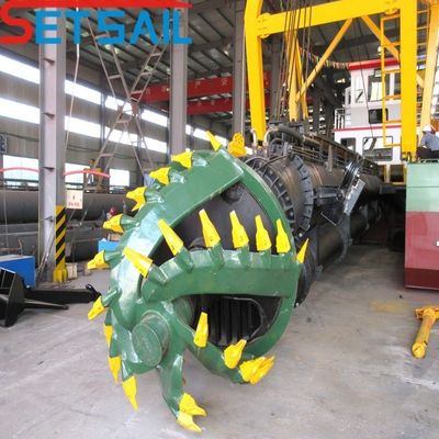 Dredger de sucção adaptável a motores a diesel para projetos de dessiltagem e dragagem