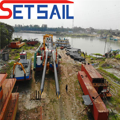 Rexroth sistema hidráulico 38m Lake Sand Dredger com Cummins motor a diesel e cabeça de corte