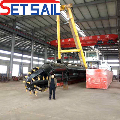 QHCSD-385 Dredger de sucção de corte de 22 polegadas com metro de profundidade e distância de descarga de 1500 m