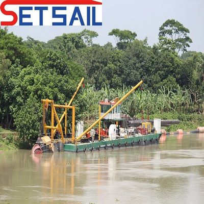 QHCSD-385 Dredger de sucção de corte de 22 polegadas com metro de profundidade e distância de descarga de 1500 m