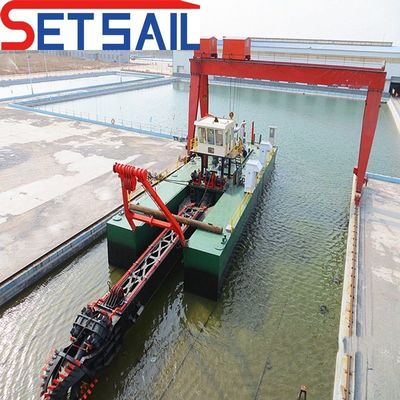 QHCSD-385 Dredger de sucção de corte de 22 polegadas com metro de profundidade e distância de descarga de 1500 m