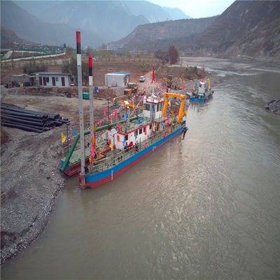 Siemens PLC 22 Inch Cutter Suction Dredger para dragagem de profundidade de até 15 m e desempenho