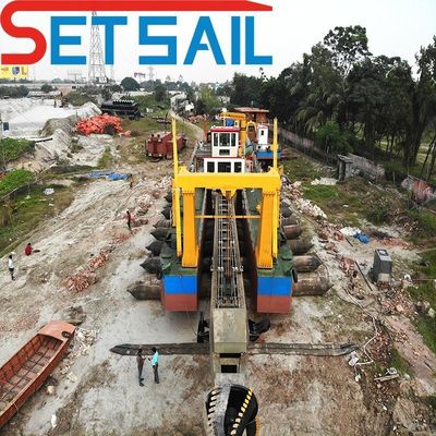 Dredger de areia de sucção com cabeça de 54 m e tipo de ranhura CTS