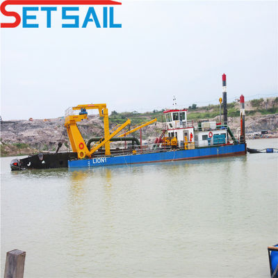 Dredger de sucção de corte de 20 polegadas com profundidade de dragagem de 15 metros de distância direta