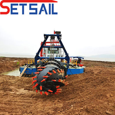 180000.000kg Pacote Peso Bruto Motor Diesel 18 polegadas cortador de sucção draga para areia