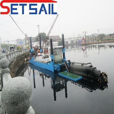 Dredger de sucção de 18 polegadas para dragagem Profundidade 2,25 metros Fluxo de água 3500 metros cúbicos