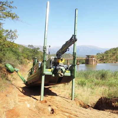 Potência do motor a diesel adaptada Cortador anfíbio Sucção Dredger de areia