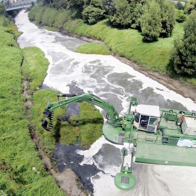 120m3-700m3/h Capacidade Motor Diesel Personalizado Potência Hidráulica Amfibia Dredger de areia