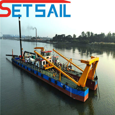 7.5m Largura 298kw Potência do motor auxiliar 18 Inch Cutter Suction Dredger para dragagem