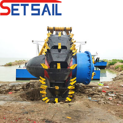 Siemens PLC Fluxo de água 2000m3 Dredger de balde de roda hidráulica com largura total de 5,2m-12m