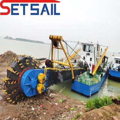Siemens PLC Fluxo de água 2000m3 Dredger de balde de roda hidráulica com largura total de 5,2m-12m
