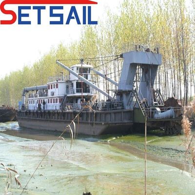 Siemens PLC Fluxo de água 2000m3 Dredger de balde de roda hidráulica com largura total de 5,2m-12m