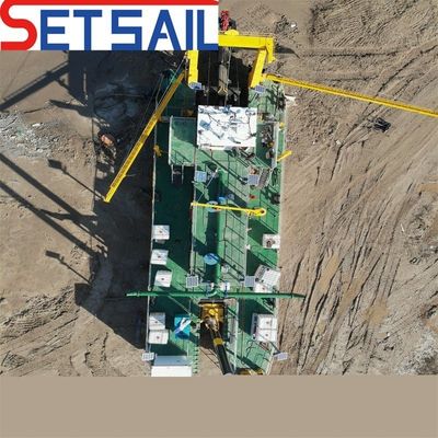 Siemens PLC Motor Diesel Potência Marinha Roda Balde Reservatório Barro Dredger com bomba