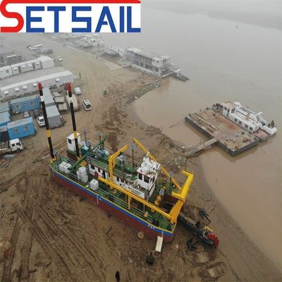 Dredger de balde de roda com bomba de areia de rio com profundidade de dragagem de 8m-20m e moeda dos EUA
