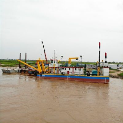 Siemens PLC Motor Diesel Hidráulico Roda Balde Silt Dredger com Estação de Apoio