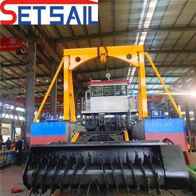 Largura total 4,5 m-12 m Guincho hidráulico Trail Hopper Sucção dragadora com Siemens PLC