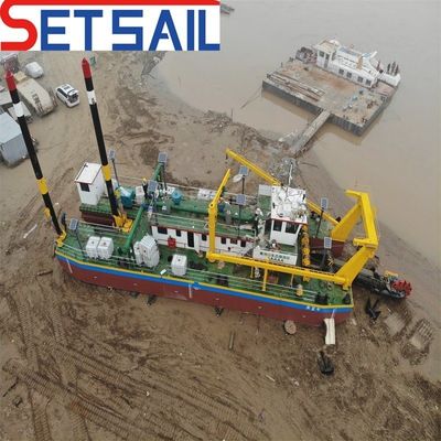 800 m-5000 m Distância de descarga Dredger de areia do rio com cabeça de roda de balde e Siemens PLC