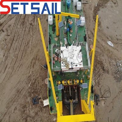 800 m-5000 m Distância de descarga Dredger de areia do rio com cabeça de roda de balde e Siemens PLC