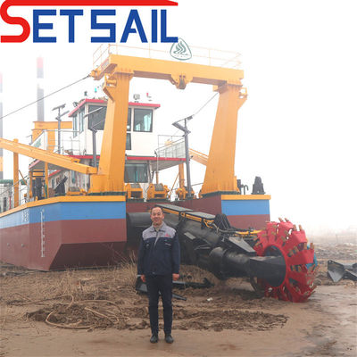 Dredgeira hidráulica de sucção de areia com motor Weichai Diesel e capacidade de 160m3-2000m3
