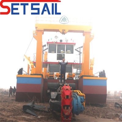 Dredgeira hidráulica de sucção de areia com motor Weichai Diesel e capacidade de 160m3-2000m3