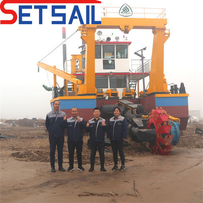 Dredgeira hidráulica de sucção de areia com motor Weichai Diesel e capacidade de 160m3-2000m3