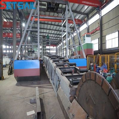 7m-20m profundidade de dragagem cadeia balde de ouro dragadora para escavação de rios e lagos