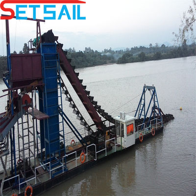 Dredger hidráulico de mineração de diamantes de ouro do rio com tamanho de tela de tambor de 1,4m * 1,2m - 2,6m * 1,2m