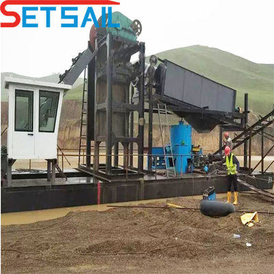 Dredger para mineração de ouro com capacidade de 60-500 metros cúbicos