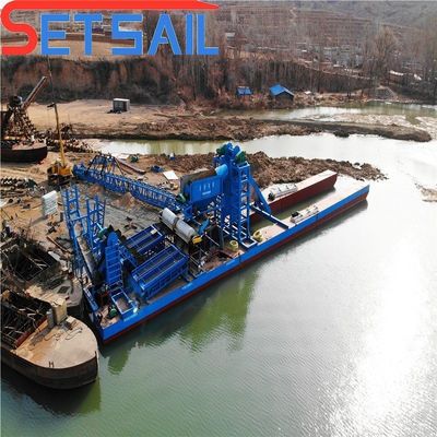 7.5kw-100kw Motor de elevação de cadeia de energia balde de dragagem de ouro para operação de escavação de rio