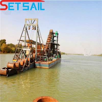 Chain Bucket Lake Sand Gold and Diamond Mining Dredger com capacidade de 0,035m3-1,2m3
