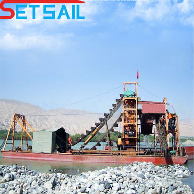 Chain Bucket Lake Sand Gold and Diamond Mining Dredger com capacidade de 0,035m3-1,2m3