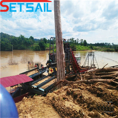 Chain Bucket Lake Sand Gold and Diamond Mining Dredger com capacidade de 0,035m3-1,2m3