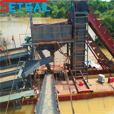 Chain Bucket Lake Sand Gold and Diamond Mining Dredger com capacidade de 0,035m3-1,2m3