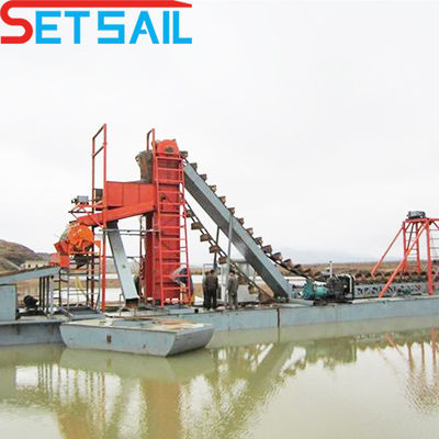Chain Bucket Lake Sand Gold and Diamond Mining Dredger com capacidade de 0,035m3-1,2m3