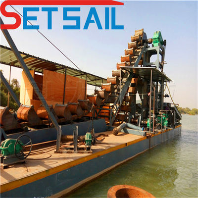 4kw X 3-10kw X3 Dredger de mineração de balde de cadeia multifunção para areia de rio e ouro