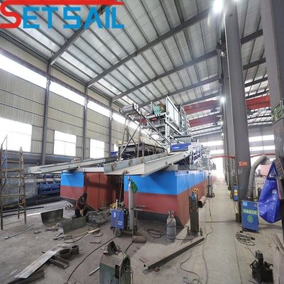 Equipamento de mineração de ouro e diamantes do Bucket Chain River com comprimento de casco de 24-50 metros