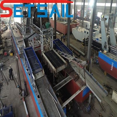 Dredger de mineração de ouro do rio com conjuntos de geradores Cumins 75kw-500kw e design personalizado