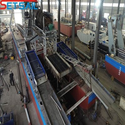 60m3-300m3 Capacidade de Cadeia Completa Balde de Diamante Dredger para Lago Design Personalizado