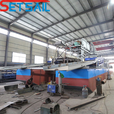 Dredger de mineração de ouro e diamantes com largura de chute de agitação 4,5 m-10 m Baixo custo de envio