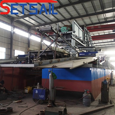 5.5kw-20kw Bateria de tela de potência CTN Slot Tipo Cadeia de balde Dredger de mineração para o ouro do rio