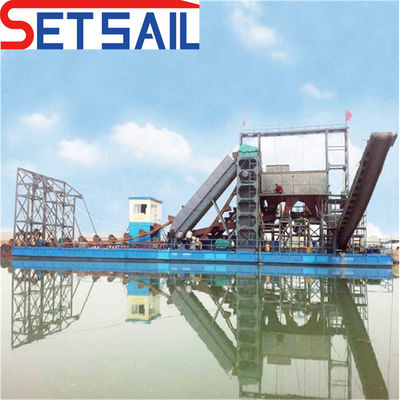 Dredger de mineração de ouro e diamantes equipado com conjuntos de geradores de motores a diesel QHCBD-3