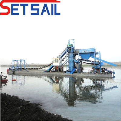 Dredger de mineração de ouro e diamantes equipado com conjuntos de geradores de motores a diesel QHCBD-3